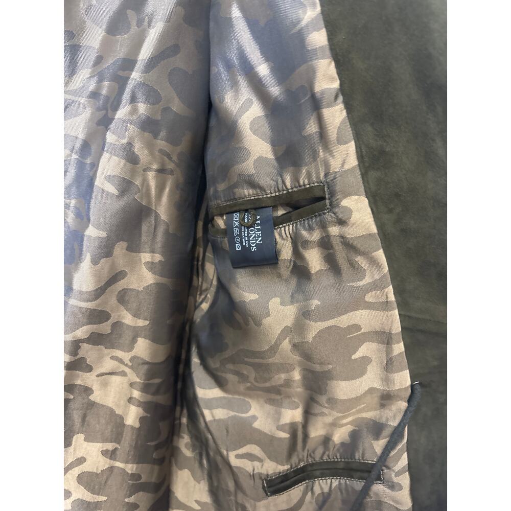 Mens Allen Emonds Dark Green Goat Skin Leather Jacket Sz M - Picture 2 of 4